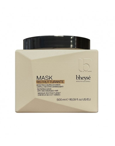 Bheyse Repairing Mask with Keratin and Shea Butter for Dry and Damaged Hair, 500ml